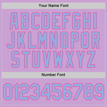 Load image into Gallery viewer, Custom Light Purple Light Blue-Pink Authentic Baseball Jersey