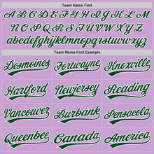 Load image into Gallery viewer, Custom Light Purple Green-White Authentic Baseball Jersey
