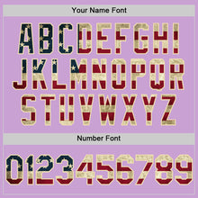 Load image into Gallery viewer, Custom Light Purple Vintage USA Flag-Cream Authentic Baseball Jersey