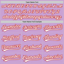 Load image into Gallery viewer, Custom Light Purple White-Red Authentic Baseball Jersey