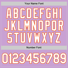 Load image into Gallery viewer, Custom Light Purple White-Orange Authentic Baseball Jersey
