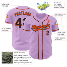 Load image into Gallery viewer, Custom Light Purple Black-Orange Authentic Baseball Jersey