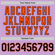 Load image into Gallery viewer, Custom Light Purple Black-Orange Authentic Baseball Jersey