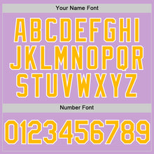 Load image into Gallery viewer, Custom Light Purple Gold-White Authentic Baseball Jersey