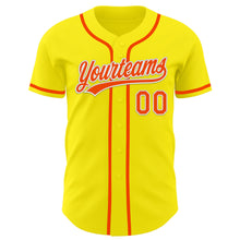 Загрузить изображение в средство просмотра галереи, Custom Light Yellow Orange-White Authentic Baseball Jersey