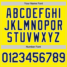Загрузить изображение в средство просмотра галереи, Custom Light Yellow Navy-White Authentic Baseball Jersey