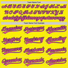 Загрузить изображение в средство просмотра галереи, Custom Light Yellow Pink-Navy Authentic Baseball Jersey