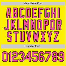 Загрузить изображение в средство просмотра галереи, Custom Light Yellow Pink-Black Authentic Baseball Jersey