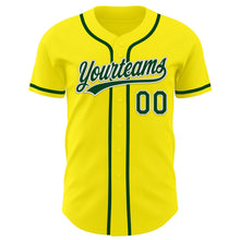 Laden Sie das Bild in den Galerie-Viewer, Custom Light Yellow Green-White Authentic Baseball Jersey