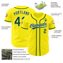 Laden Sie das Bild in den Galerie-Viewer, Custom Light Yellow Green-White Authentic Baseball Jersey