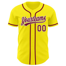 Загрузить изображение в средство просмотра галереи, Custom Light Yellow Crimson-White Authentic Baseball Jersey
