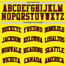 Laden Sie das Bild in den Galerie-Viewer, Custom Light Yellow Maroon-Black Authentic Basketball Jersey
