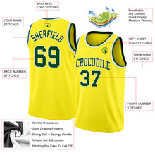 Laden Sie das Bild in den Galerie-Viewer, Custom Light Yellow Green-White Authentic Basketball Jersey