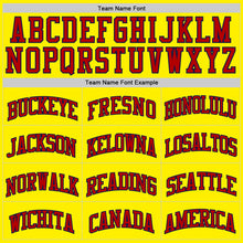 Laden Sie das Bild in den Galerie-Viewer, Custom Light Yellow Red-Navy Authentic Basketball Jersey