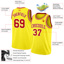 Charger l'image dans la galerie, Custom Light Yellow Red-White Authentic Basketball Jersey