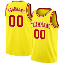 Charger l'image dans la galerie, Custom Light Yellow Red-White Authentic Basketball Jersey