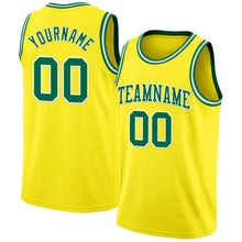 Charger l'image dans la galerie, Custom Light Yellow Kelly Green-White Authentic Basketball Jersey