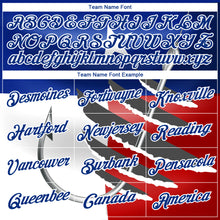 Load image into Gallery viewer, Custom Royal Red-White 3D Texas Flag And Fish Hook Fishing Long Sleeve Performance T-Shirt