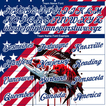 Загрузить изображение в средство просмотра галереи, Custom US Navy Blue Red-White 3D American Flag And Bass Fish Fishing Long Sleeve Performance T-Shirt