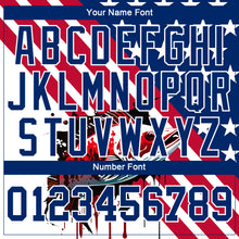 Загрузить изображение в средство просмотра галереи, Custom US Navy Blue Red-White 3D American Flag And Bass Fish Fishing Long Sleeve Performance T-Shirt