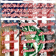 Load image into Gallery viewer, Custom White Red-Royal 3D American Flag And Bass Fish Fishing Long Sleeve Performance T-Shirt