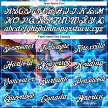 Load image into Gallery viewer, Custom Panther Blue White-Black 3D Fish Fishing Long Sleeve Performance T-Shirt