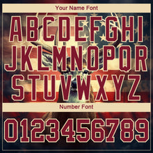 Laden Sie das Bild in den Galerie-Viewer, Custom Navy Crimson-City Cream 3D Animal Deer Hunting American Flag Long Sleeve Performance T-Shirt