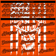 Laden Sie das Bild in den Galerie-Viewer, Custom Orange Black-White 3D Animal Deer Hunting American Flag Long Sleeve Performance T-Shirt