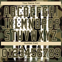 Laden Sie das Bild in den Galerie-Viewer, Custom Camo Olive-White 3D Animal Deer Hunting American Flag Long Sleeve Performance T-Shirt