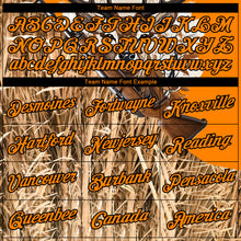 Laden Sie das Bild in den Galerie-Viewer, Custom Bay Orange Black 3D Animal Deer Hunting Tool Gun Long Sleeve Performance T-Shirt