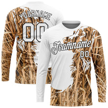 Laden Sie das Bild in den Galerie-Viewer, Custom White Black 3D Animal Dog Hunting Long Sleeve Performance T-Shirt