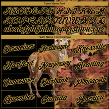 Laden Sie das Bild in den Galerie-Viewer, Custom Black Old Gold 3D Animal Deer Hunting Long Sleeve Performance T-Shirt