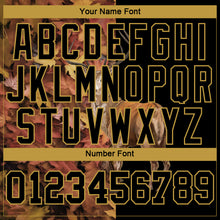 Laden Sie das Bild in den Galerie-Viewer, Custom Black Old Gold 3D Animal Deer Hunting Long Sleeve Performance T-Shirt