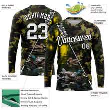 Laden Sie das Bild in den Galerie-Viewer, Custom Camo White-Black 3D Animal Duck Hunting Tool Arrow Long Sleeve Performance T-Shirt