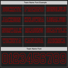 Laden Sie das Bild in den Galerie-Viewer, Custom Black Red Long Sleeve Authentic Football Jersey