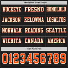 Load image into Gallery viewer, Custom Black Orange-White Long Sleeve Authentic Football Jersey