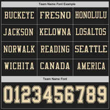 Load image into Gallery viewer, Custom Black Cream Long Sleeve Authentic Football Jersey