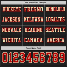 Load image into Gallery viewer, Custom Black Red-Cream Long Sleeve Authentic Football Jersey