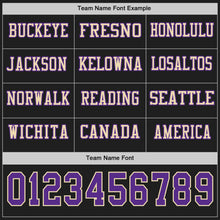 Load image into Gallery viewer, Custom Black Purple-Cream Long Sleeve Authentic Football Jersey
