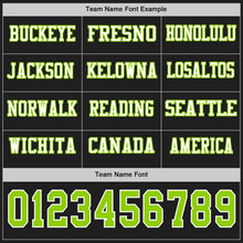 Load image into Gallery viewer, Custom Black Neon Green-White Long Sleeve Authentic Football Jersey