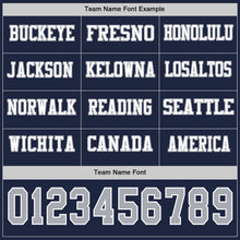 Laden Sie das Bild in den Galerie-Viewer, Custom Navy Gray-White Long Sleeve Authentic Football Jersey