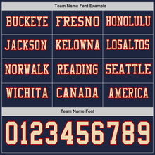Load image into Gallery viewer, Custom Navy Cream-Red Long Sleeve Authentic Football Jersey