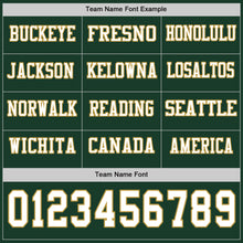Laden Sie das Bild in den Galerie-Viewer, Custom Green White-Old Gold Long Sleeve Authentic Football Jersey