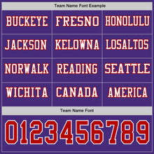 Charger l'image dans la galerie, Custom Purple Red-White Long Sleeve Authentic Football Jersey