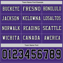 Charger l'image dans la galerie, Custom Purple Black-White Long Sleeve Authentic Football Jersey