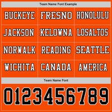 Load image into Gallery viewer, Custom Orange Black-White Long Sleeve Authentic Football Jersey