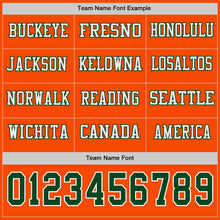 Load image into Gallery viewer, Custom Orange Green-White Long Sleeve Authentic Football Jersey