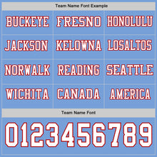 Загрузить изображение в средство просмотра галереи, Custom Light Blue White-Red Long Sleeve Authentic Football Jersey