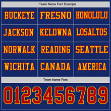 Laden Sie das Bild in den Galerie-Viewer, Custom Royal Red-Gold Long Sleeve Authentic Football Jersey