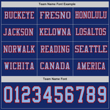 Laden Sie das Bild in den Galerie-Viewer, Custom Royal Light Blue-Red Long Sleeve Authentic Football Jersey